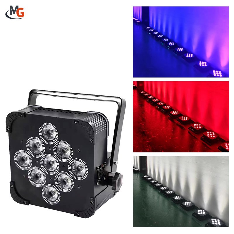 RGBAW UV 6in1 LED Par Battery Wifi Wireless 9x18 W Uplight for Wedding Stage Christmas Party
