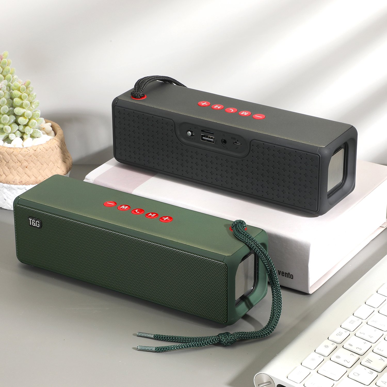 TG-271 Wireless Portable Blue-tooth Speakers LED Colorful Light Stereo Bass woofer Active BT HIFI Music Outdoor Speaker FM radio