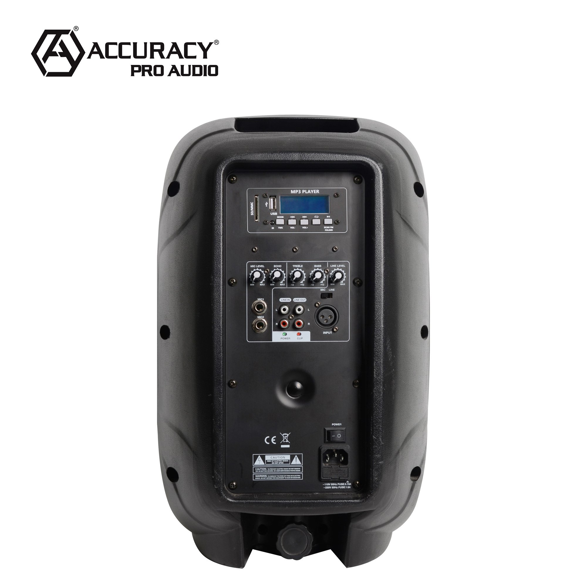 Accuracy Pro Audio CSL08AOH party karaoke dj wireless gaming mini Battery Charge portable active speaker box car speakers