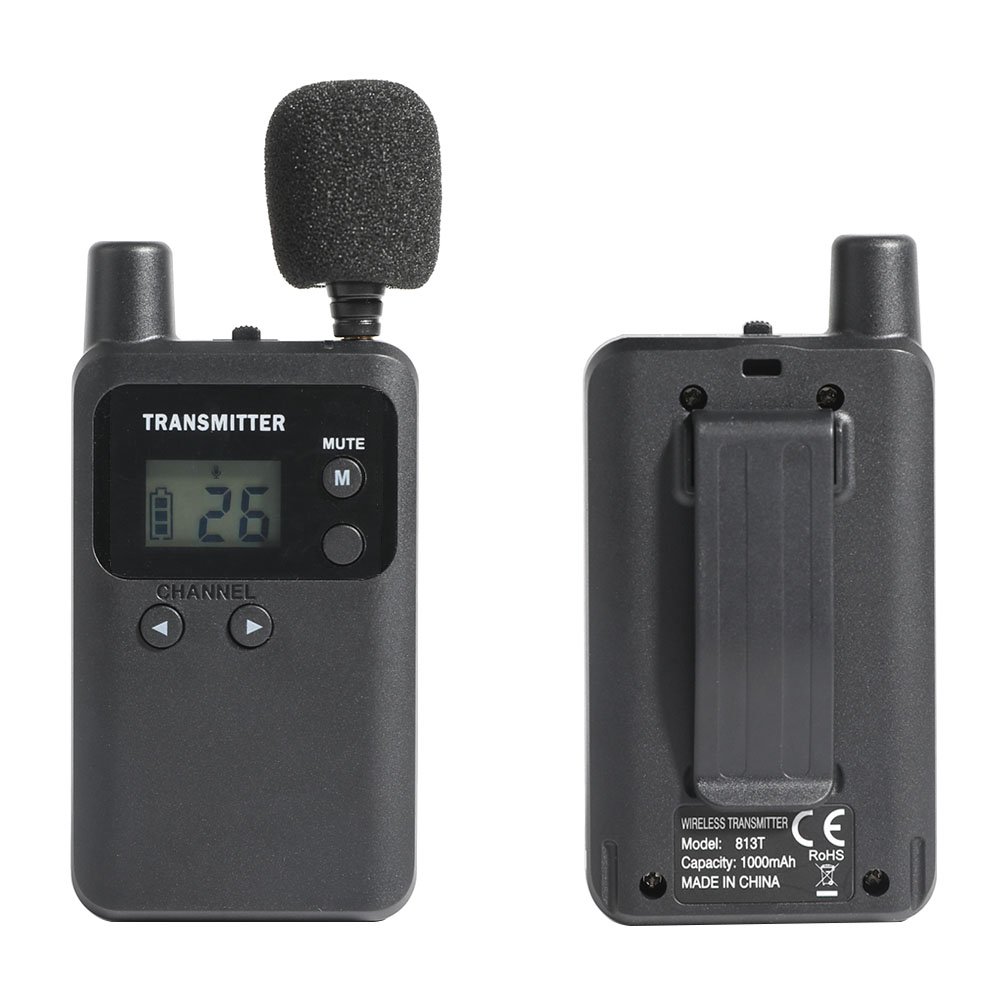 Wireless Whisper Tour Guide System 813R Audio Guide System Sounds Clear for Group Bus Tour Factory Tour Museum Visiting