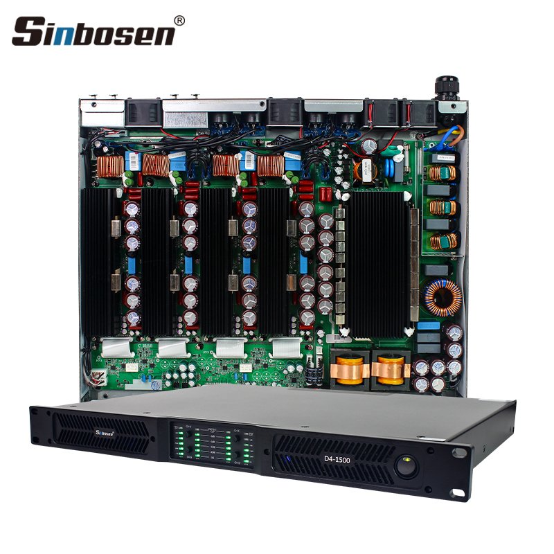 D4-1500 4 channel surround sound digital 1500w*4 sound standard power amplifier audio