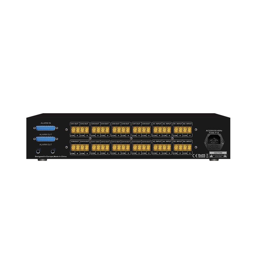 16 Zone Speaker Selector PA Peripheral Equipment Multi Channel Power Sequencer for pa system