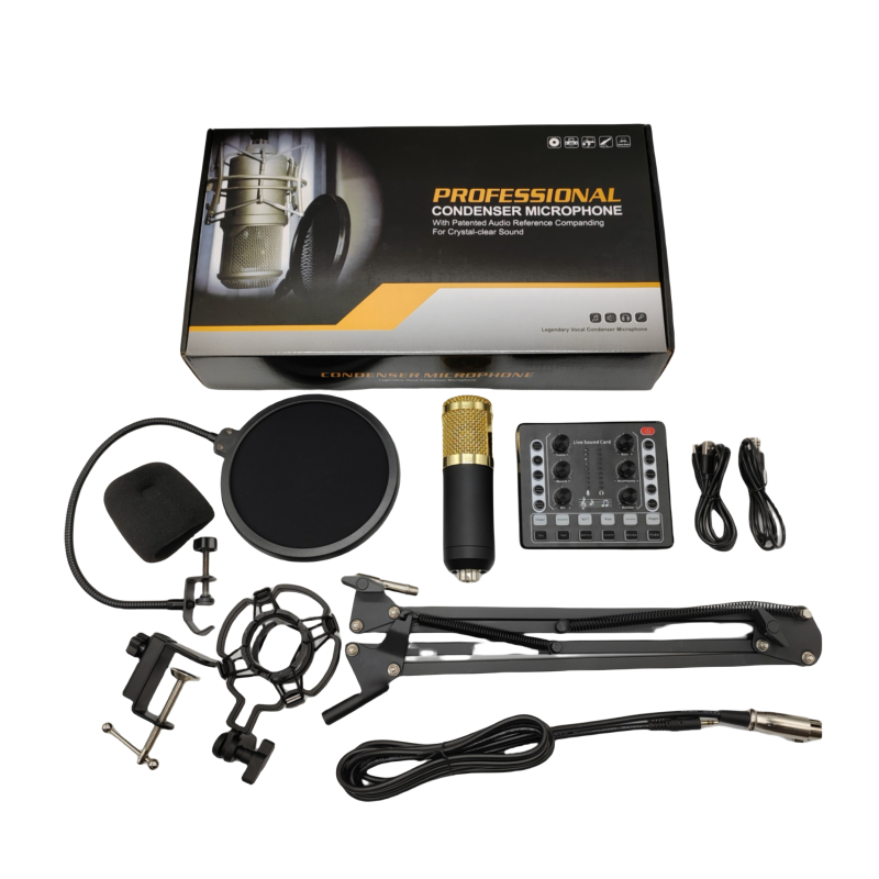 ISonger M8 Professional Audio Interface Sound Card Updated Music Studio Recording Podcast Equipment Noise Cancelling Feature