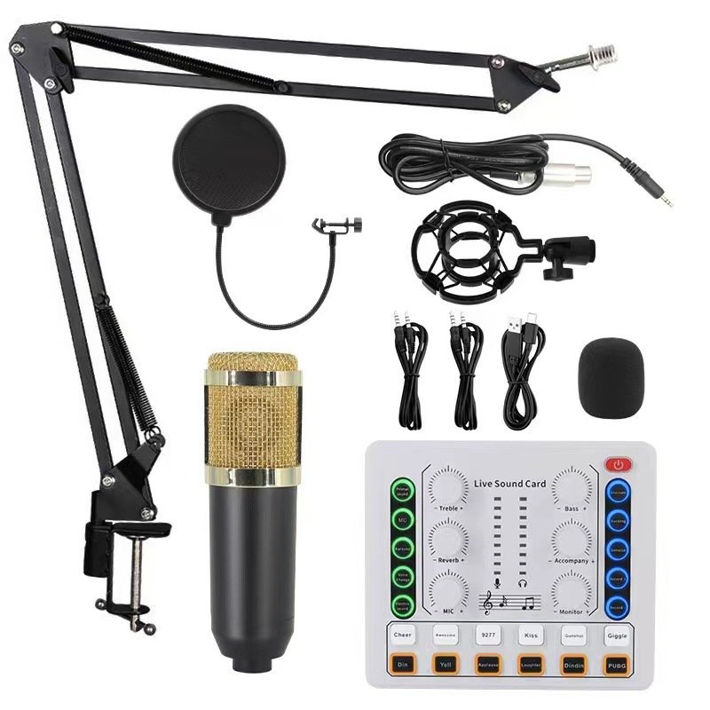 ISonger M8 Professional Audio Interface Sound Card Updated Music Studio Recording Podcast Equipment Noise Cancelling Feature