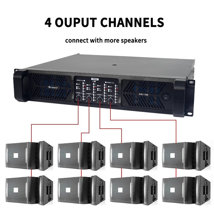 stereo integrated power amp 10Q circuit switch class td 4 channel 1000 watts brand professional audio power amplifier