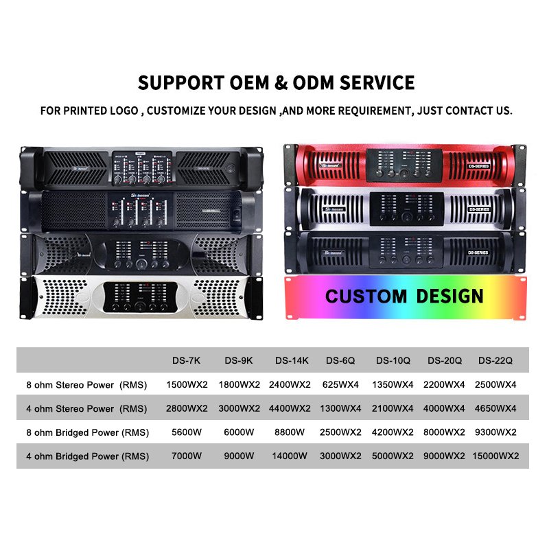 stereo integrated power amp 10Q circuit switch class td 4 channel 1000 watts brand professional audio power amplifier