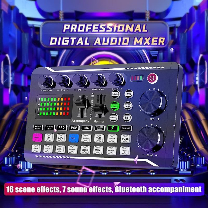 Full Kit DJ Beginners Studio Sound Card with Microphone Podcast Equipment Bundle Kit Bm 800 Condenser Microphone Sound Card