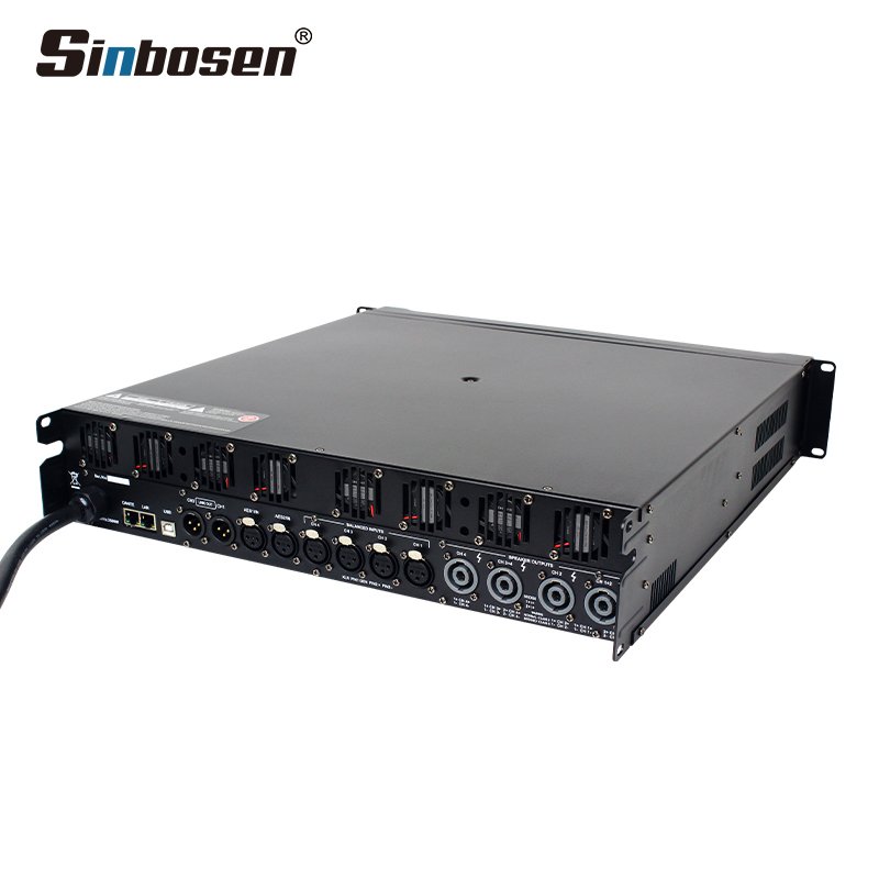 Stage Sound Dj Pro Audio Bass DSP22000Q 4-Channel DSP Amplifier With Advanced Dsp Algorithms