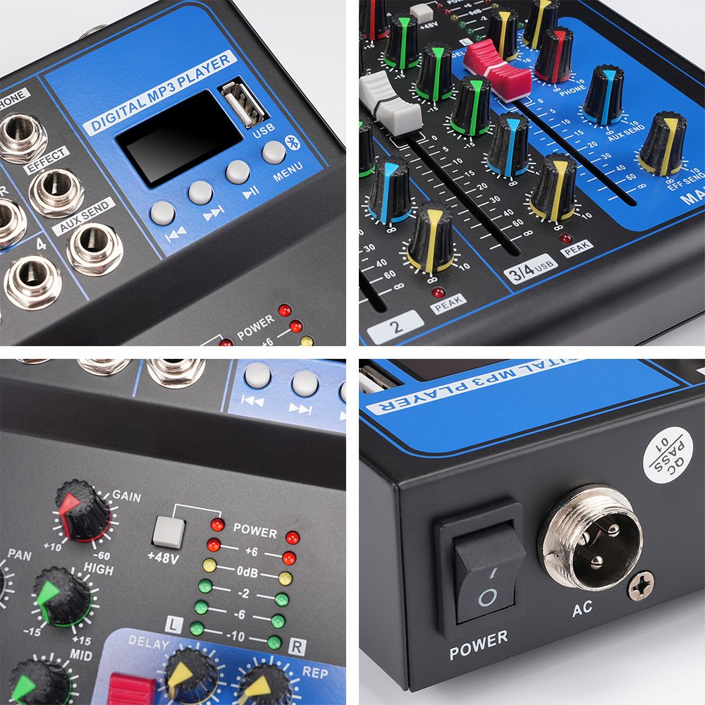 Special Deals Desktop Music Controller 4 Channel Mixer Audio