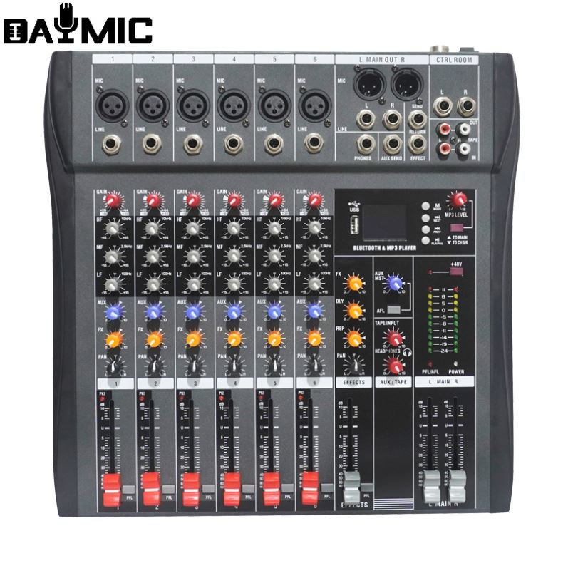 AOSHEN 6/8/12/16 Channels Build In BT USB Jack 16 DSP Echo Effects Sound Powered Mixer 8 16 Channel