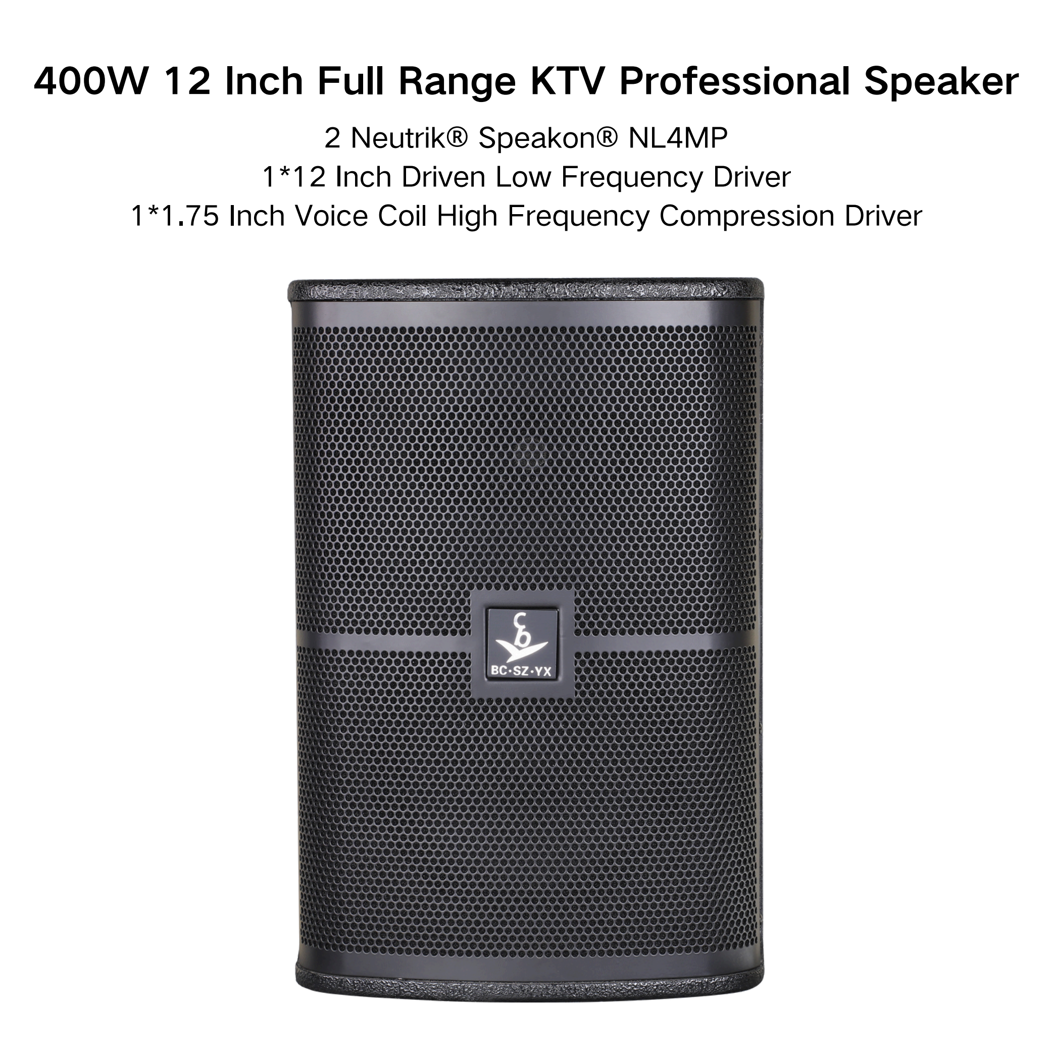 Professional Audio 450W 12-Inch Professional Speaker (2-Way Bass Reflex) Multi-Purpose Professional Speakers