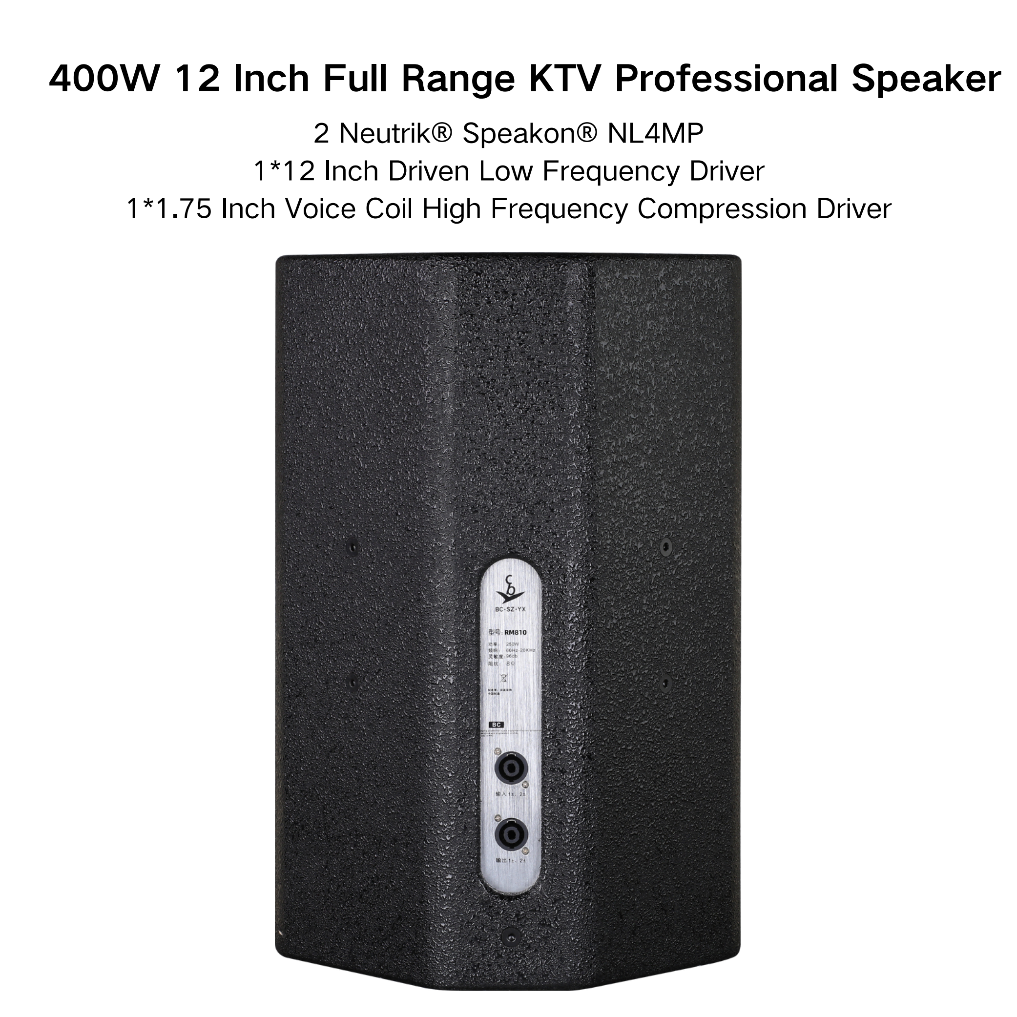 Professional Audio 450W 12-Inch Professional Speaker (2-Way Bass Reflex) Multi-Purpose Professional Speakers