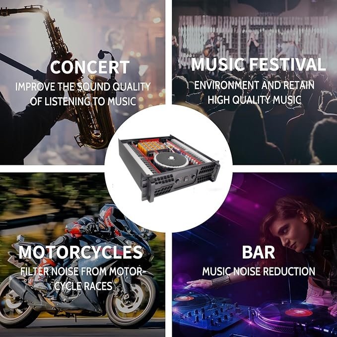 Portable Voice Amplifier Two Channel Professional Sound 2*3600W Receiver Peak Sound Mixer Power Amplifiers Audio DJ Amplifier