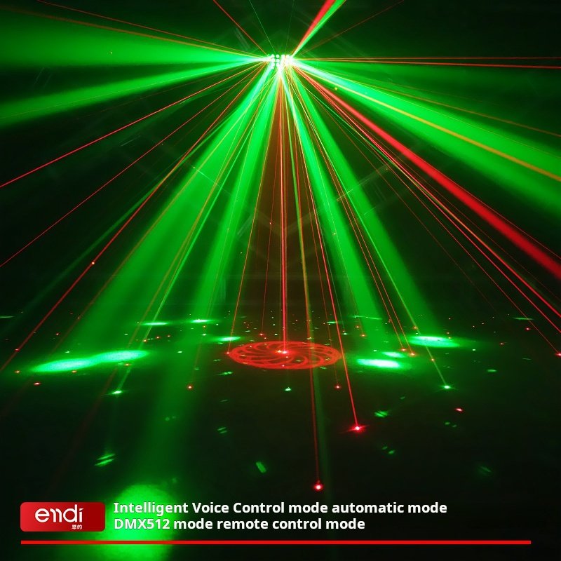Voice-activated colorful rotating lights Family party club bar atmosphere lights multi-in-one disco flash stage lights
