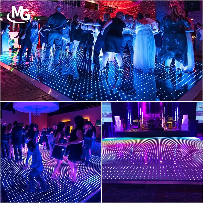 Magnetic Wireless Portable Dance Floor 3D Infinite Party Stage Floor Light Wedding dancing Lumineuse Led Dance Floor