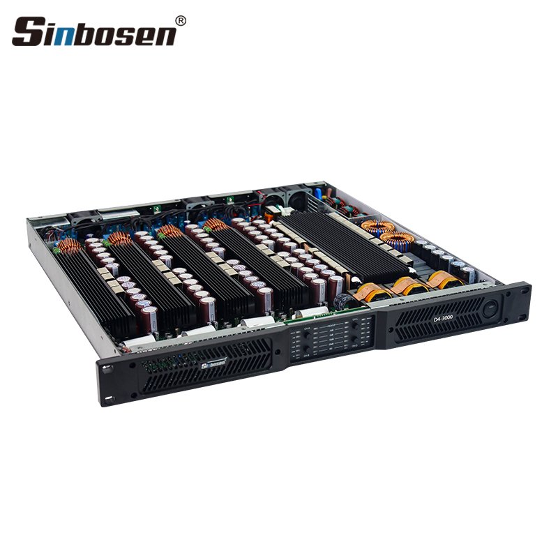 D4-3000 4 channel 3000w Gallium Nitride Class D Power Amplifier professional audio sound