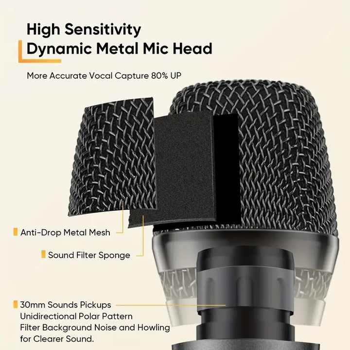 Professional Audio Equipment Best Sound Karaoke Microphone Charging Handheld Cordless Wireless Microphone