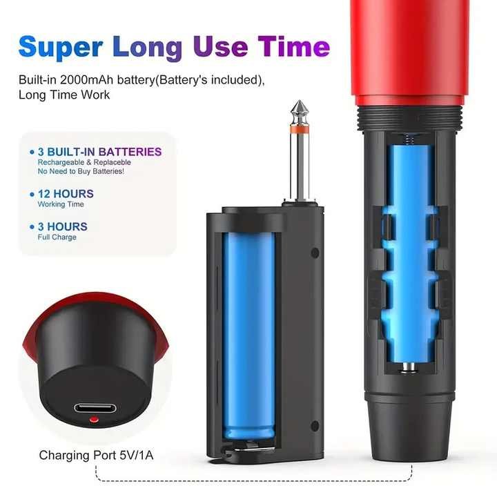 Professional Audio Equipment Best Sound Karaoke Microphone Charging Handheld Cordless Wireless Microphone