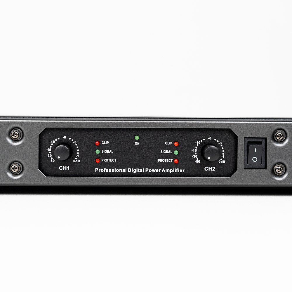 M1 Professional 1U 2 Channels Digital Power Amplifier 200 Watts Class D Professional DJ Audio Amplifiers