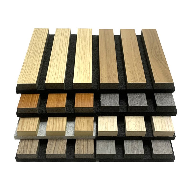 Soundproof MDF Polyester Fiber 3D Wooden Acoustic Slats wall Panel wall board music halls Studios Akupanel Audio Soundproof