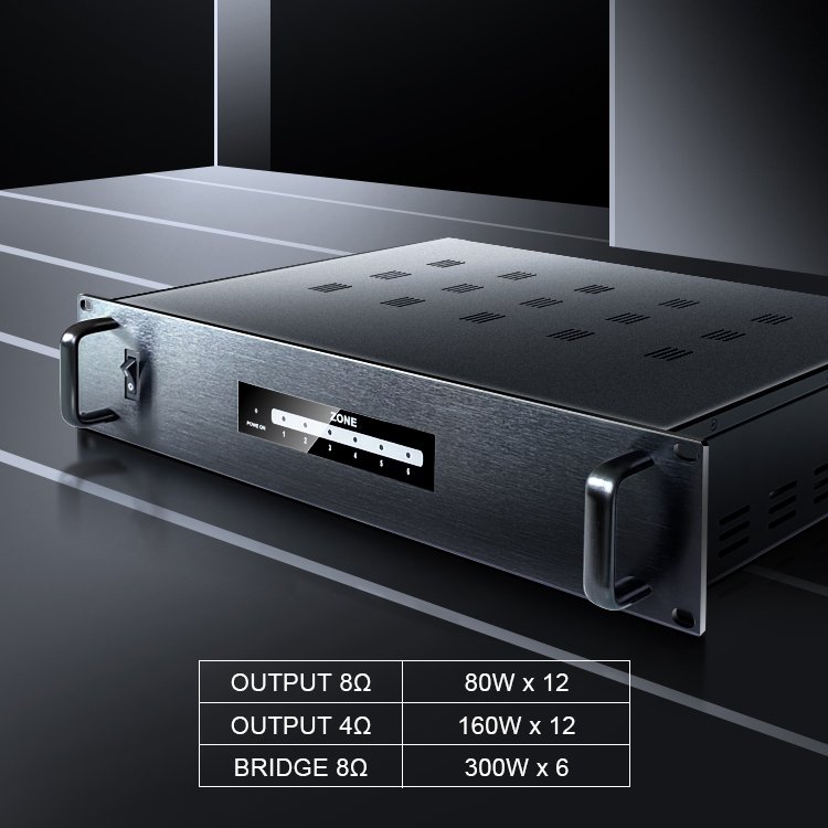 1800W 12 channel class d Professional audio PA high 2u power public address system subwoofer Amplifier