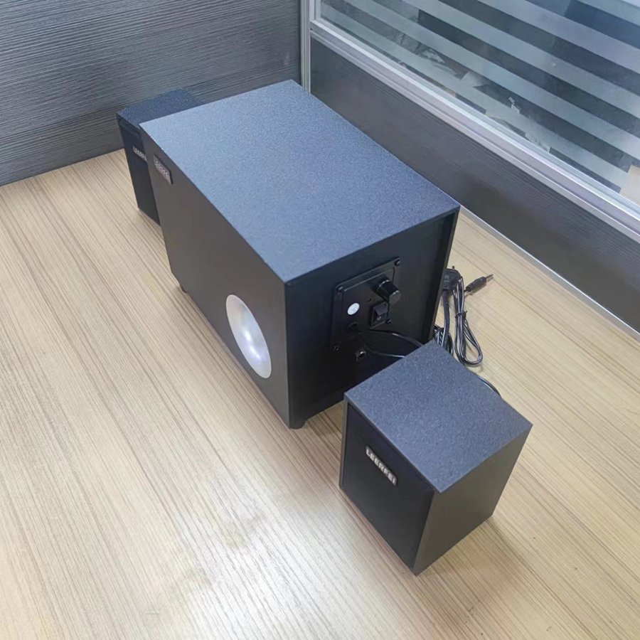 3 horns Wooden Desktop speaker portable Laptop amplifiers audio accessories factory price