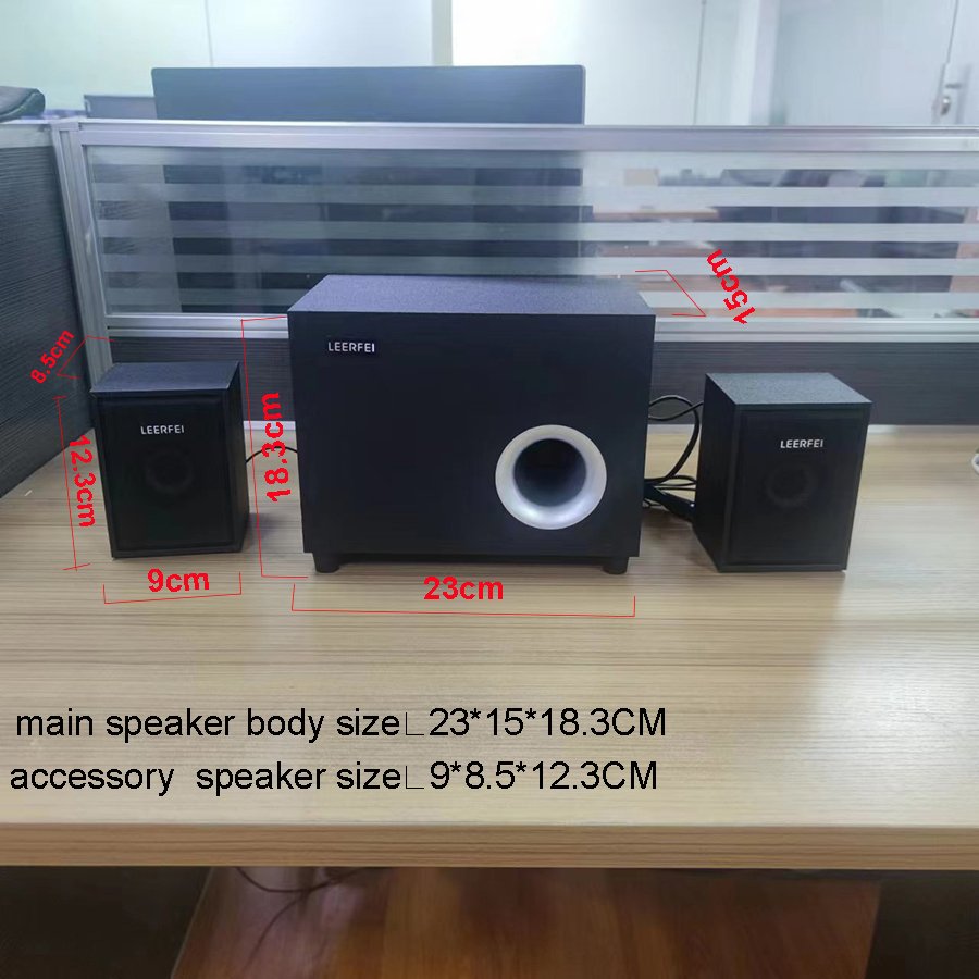 3 horns Wooden Desktop speaker portable Laptop amplifiers audio accessories factory price