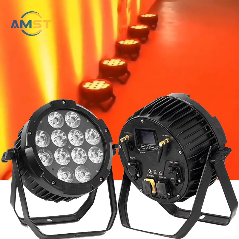 Battery Led Par Light 12x18W RGBWAU Waterproof Led Wash Lights Remote Stage Lighting Equipment Disco Wedding City Color Party