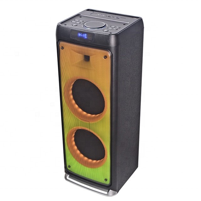 Trending Products sound equipment/amplifiers/speaker Private Double 8 Inch Portable Party Box With Flame Lighting