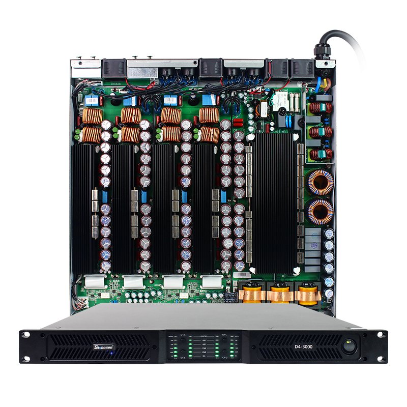 Line Array System Class D Sound Amplifier 4 X 5000 Watts Commercial Digital Power Amplifier