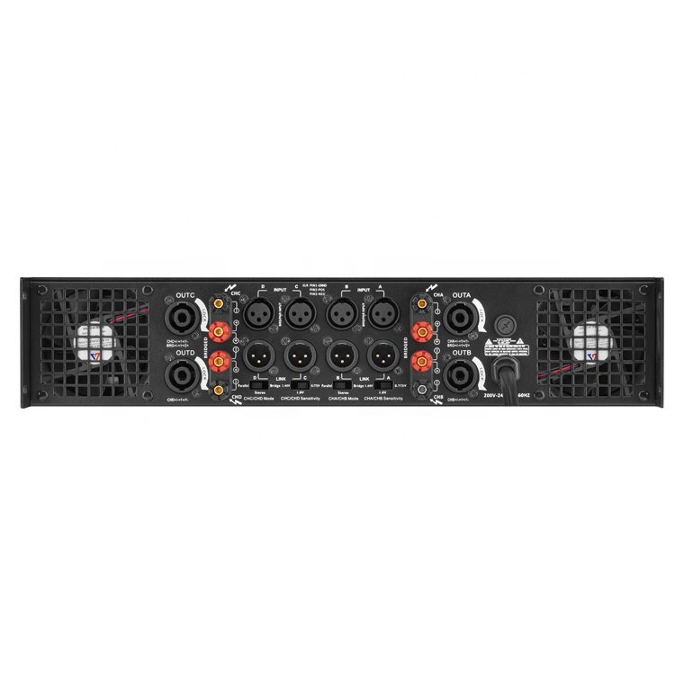 amp sound equipment 4channel 400watts 2u 2ohm class h speaker loudbox amplifiers