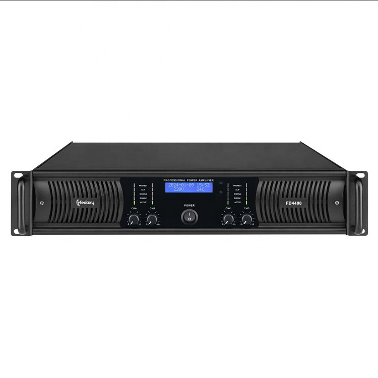 amp sound equipment 4channel 400watts 2u 2ohm class h speaker loudbox amplifiers