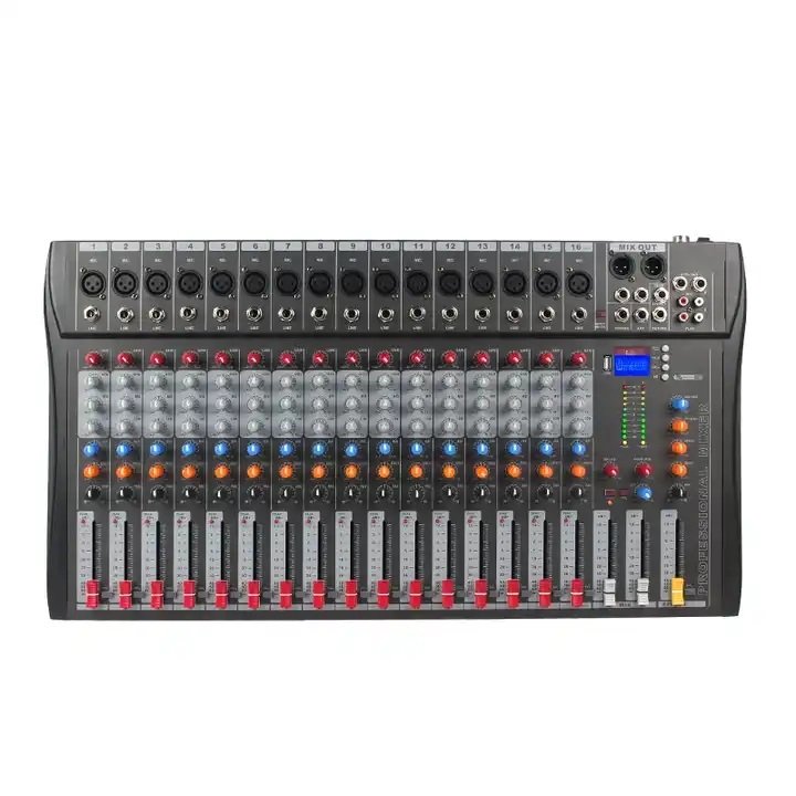 New CT16 16 Channel DJ Controller Console Digital Profesional de Karaoke Mixer Amplifier Sound Audio System Micro Audio Mixer