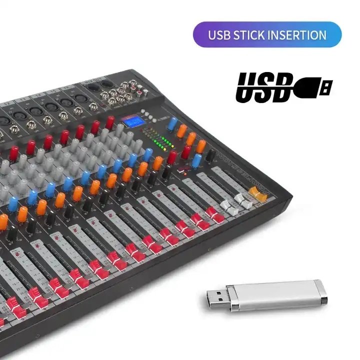 New CT16 16 Channel DJ Controller Console Digital Profesional de Karaoke Mixer Amplifier Sound Audio System Micro Audio Mixer
