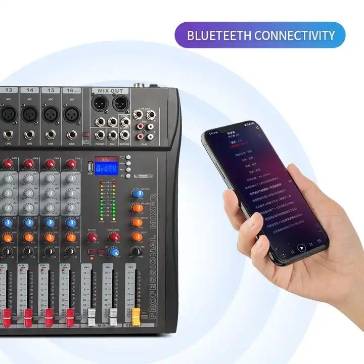 New CT16 16 Channel DJ Controller Console Digital Profesional de Karaoke Mixer Amplifier Sound Audio System Micro Audio Mixer