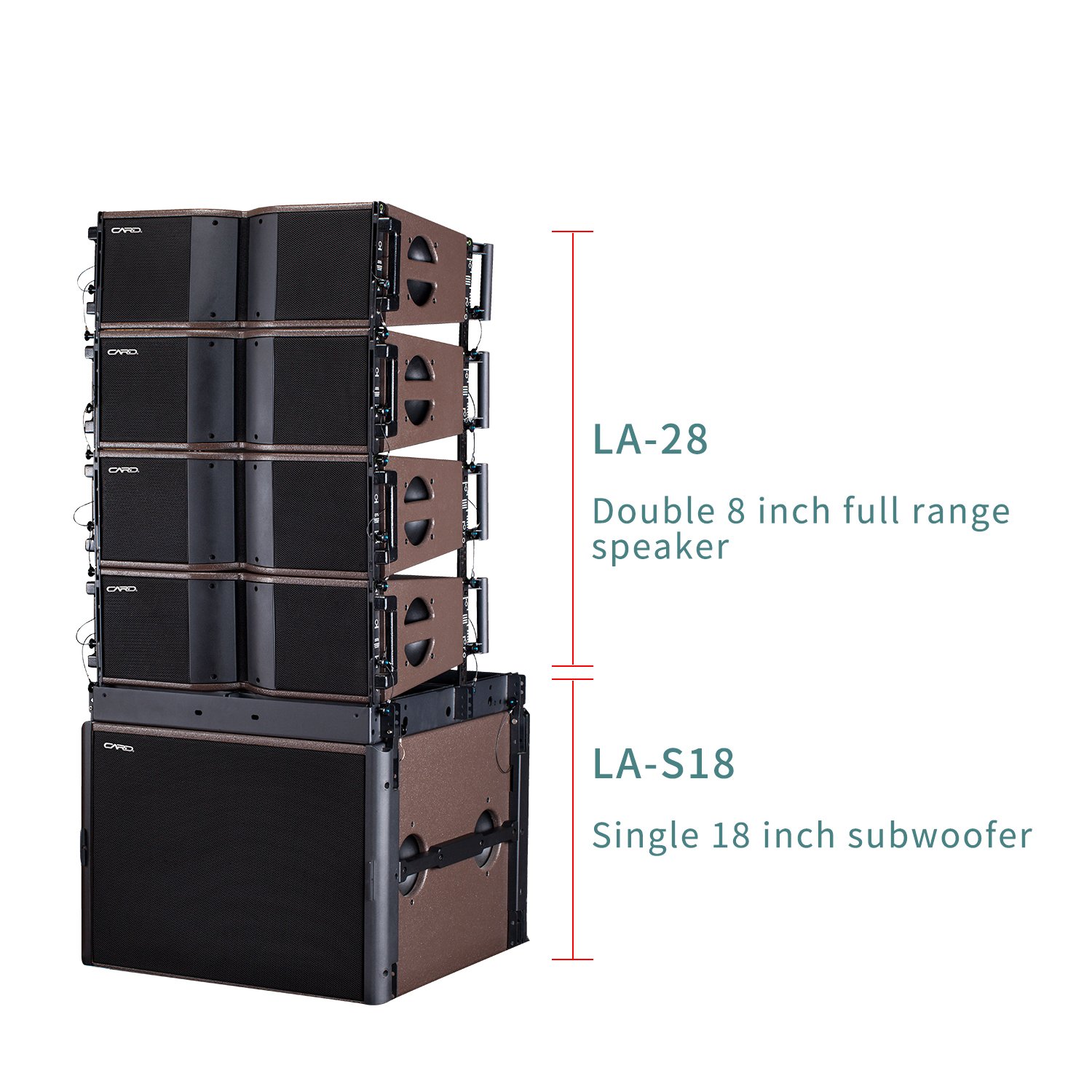 Professional bar speaker sound system 8 inch 100W 200W line array speakers