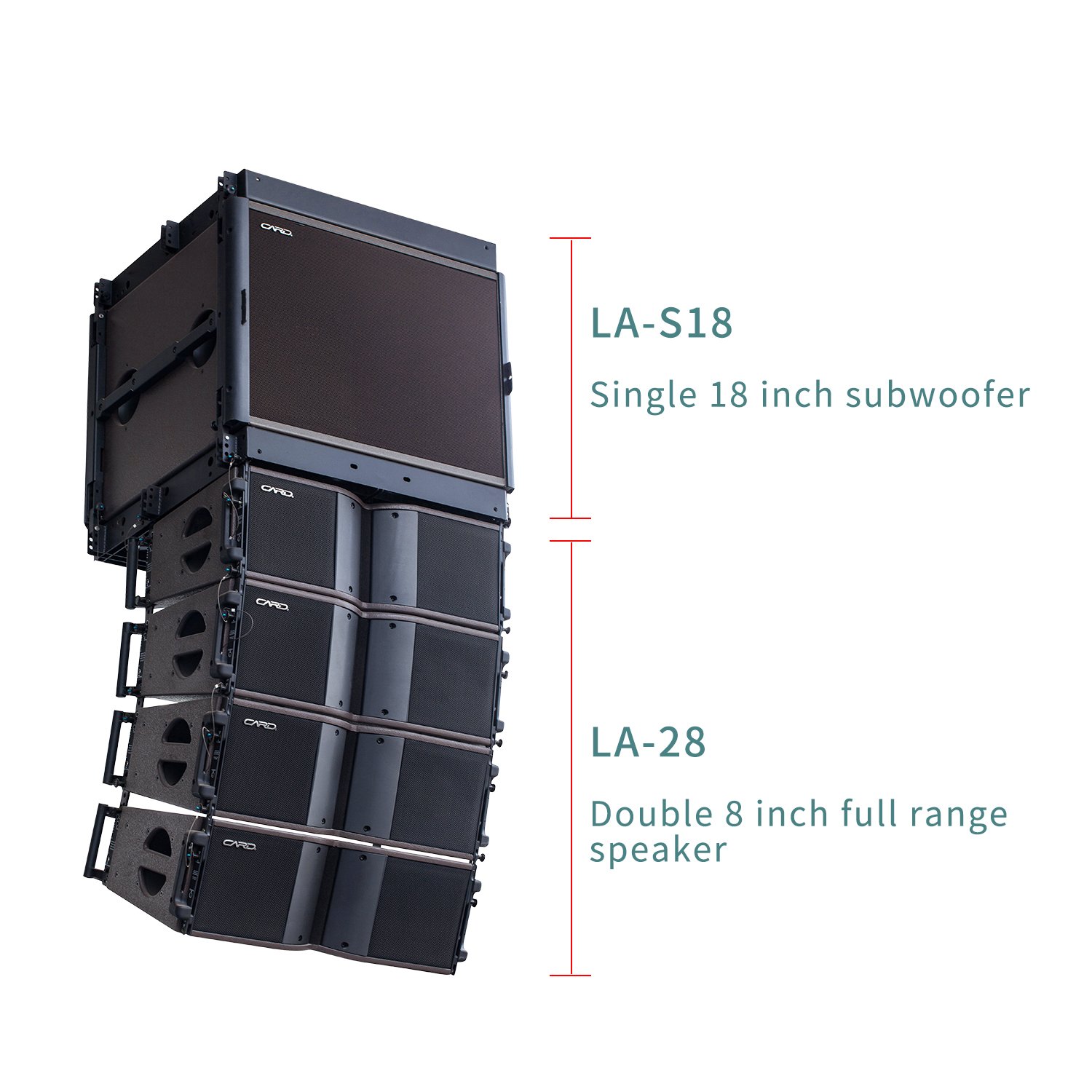 Professional bar speaker sound system 8 inch 100W 200W line array speakers