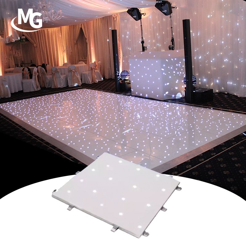 White Full Color Interactive Flashing Portable LED Starlit Wedding Dance Floor