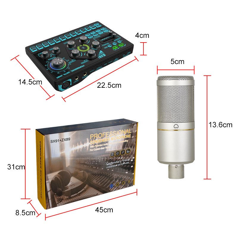 Support 2 MIC 2 Phones Living High Quality Professional Recording Studio Equipment Soundcard Interface Podcast Equipment