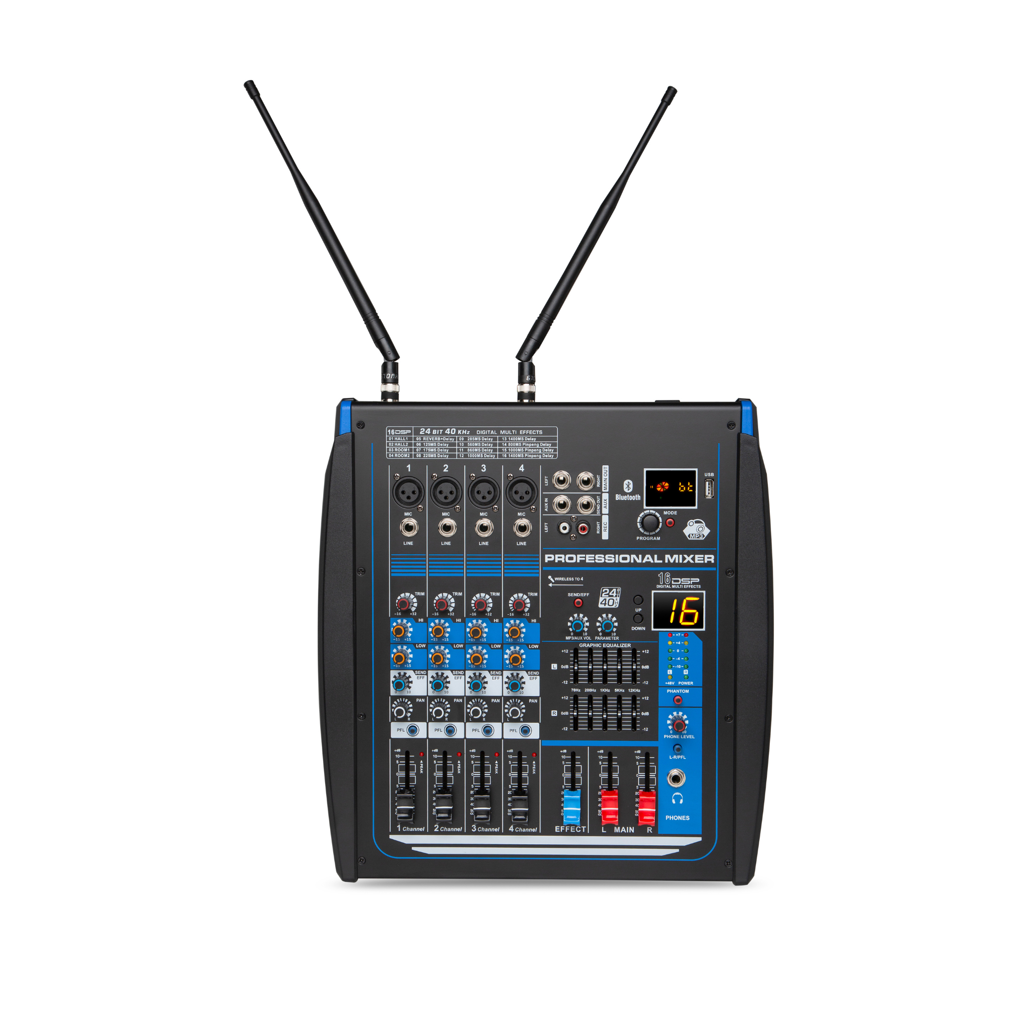 12 channel Digital Mixer Sound Mixer dj console power mixer Digital signal processor for Audio Sound Equipment