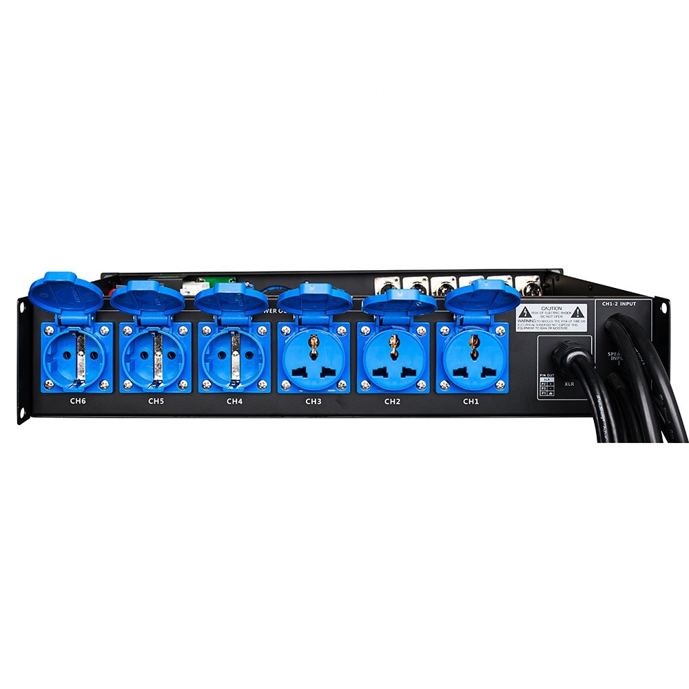 LAS4+1stage lighting sound equipment power distro 2U rack power distribution unit