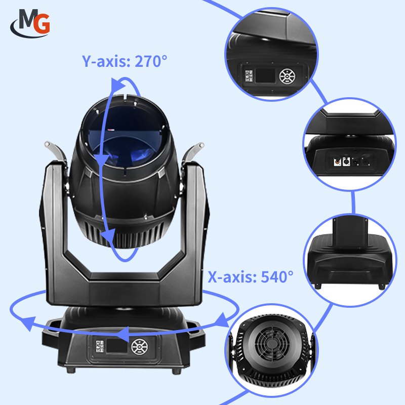 Outdoor 480 W Waterproof DMX512 Sharpy Beam Moving Light Dome 480W Waterproof Moving Head Beam IP 65 66 67 Stage Light for