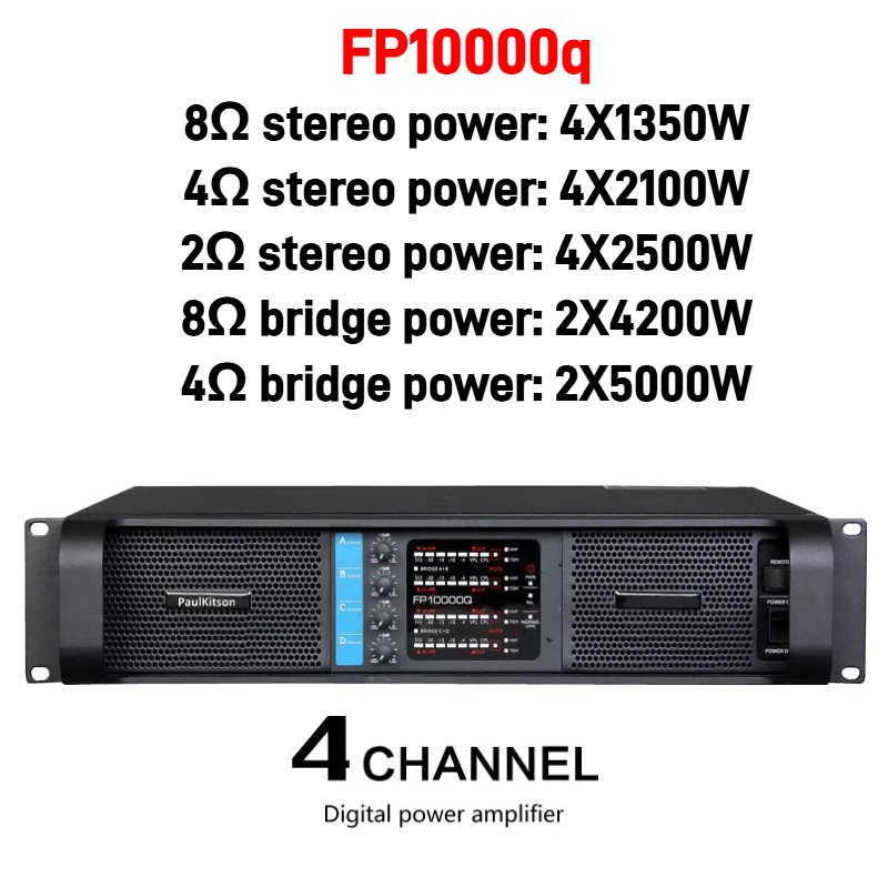 Paulkison FP10000q Power Amplifier 4 channel Speakers Power Amplifier 10000 Watt Power Amplifier Audio Sound Equipment