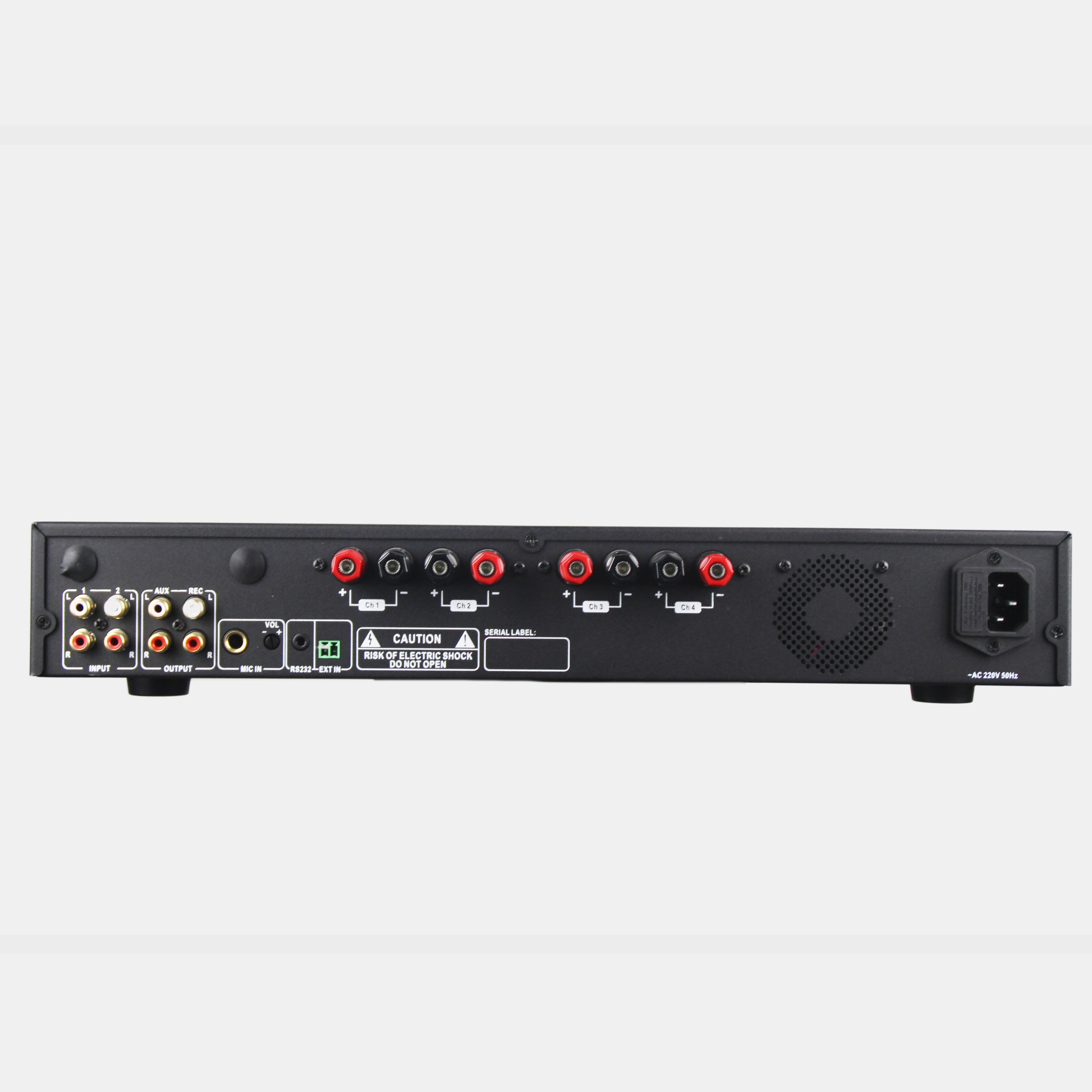 Professional Sound Speaker Audio Amplifier with DSP Processor and AUX Recording stereo output interface for Karaoke
