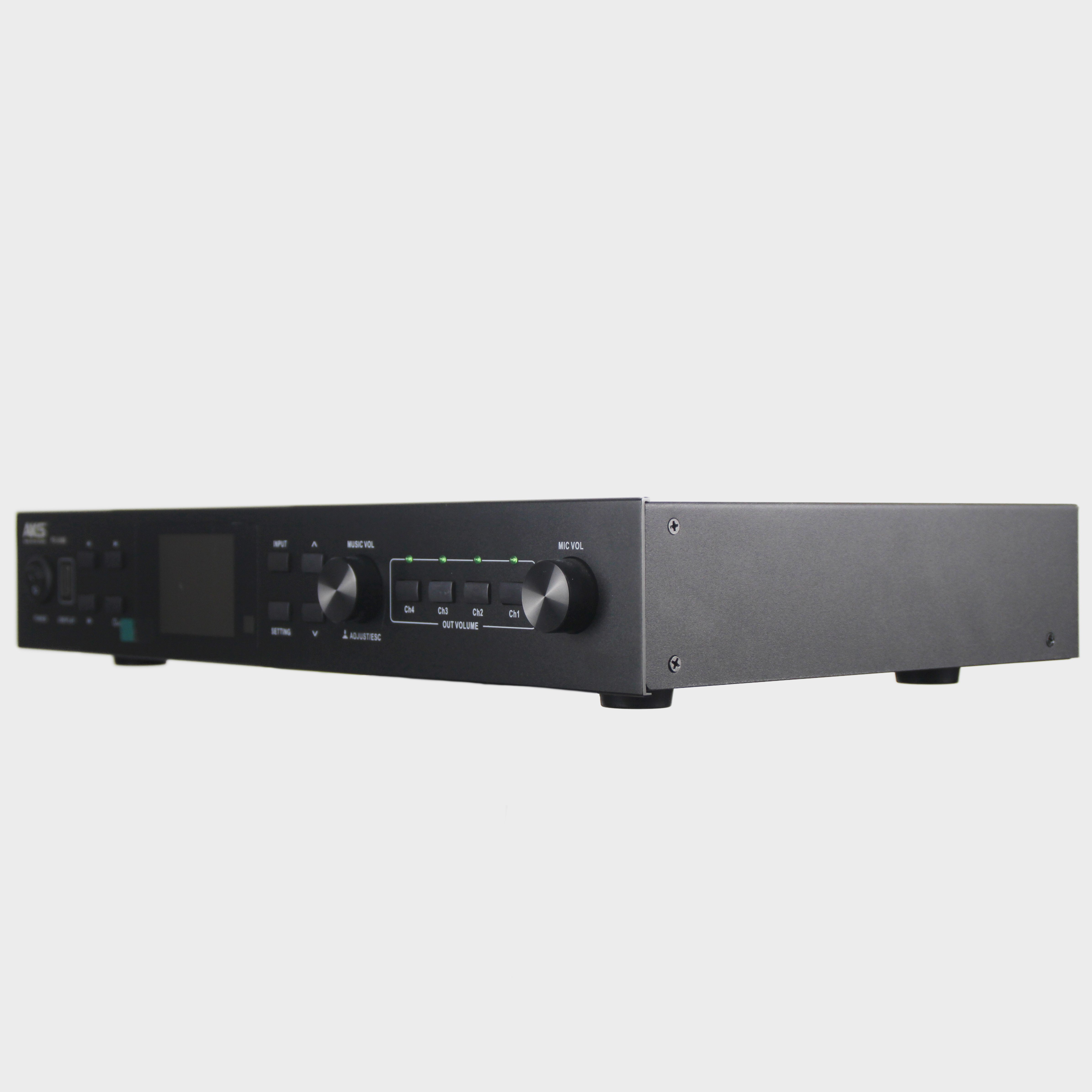Professional Sound Speaker Audio Amplifier with DSP Processor and AUX Recording stereo output interface for Karaoke