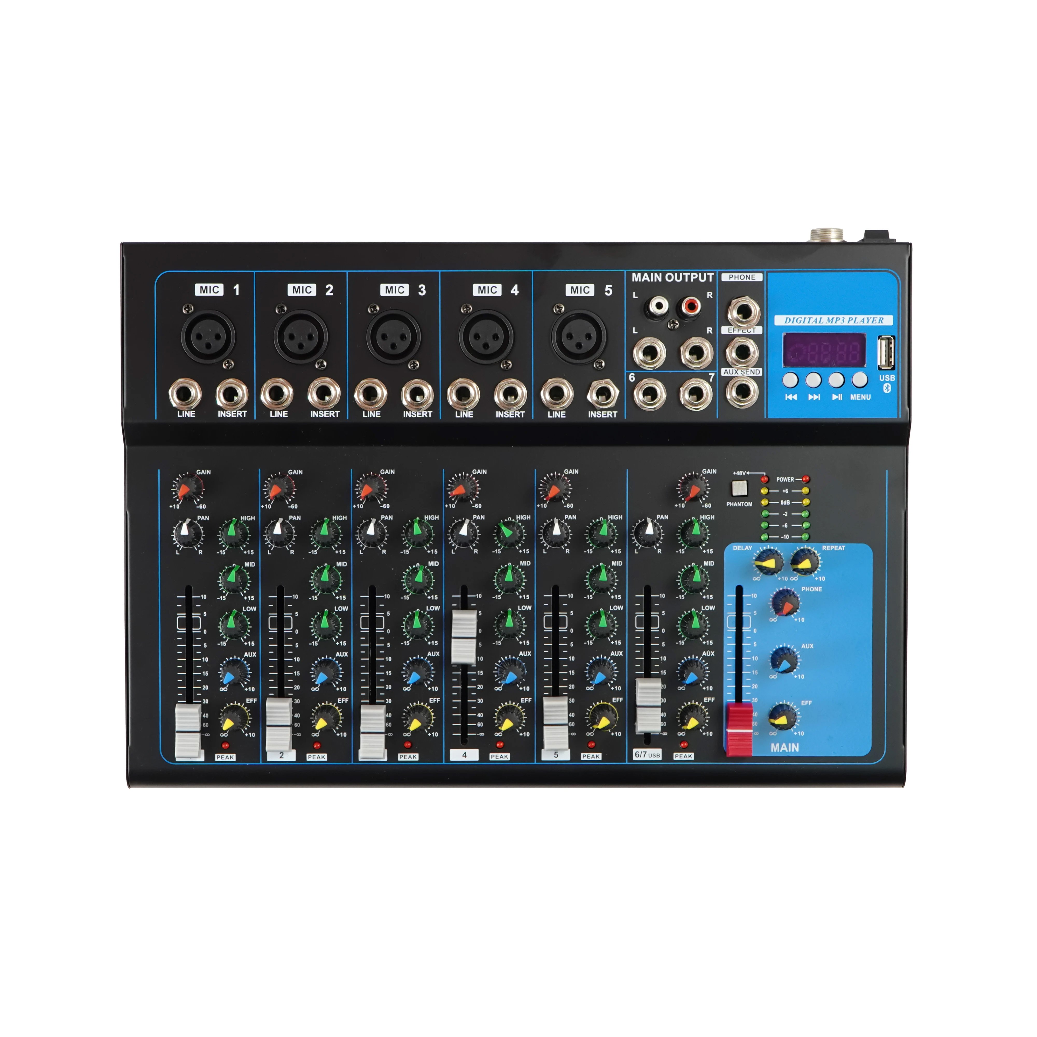 Mixing DJ Controller/Audio Console Mixer Sound Speaker Professional Mixer Audio Digital Audio Mixer