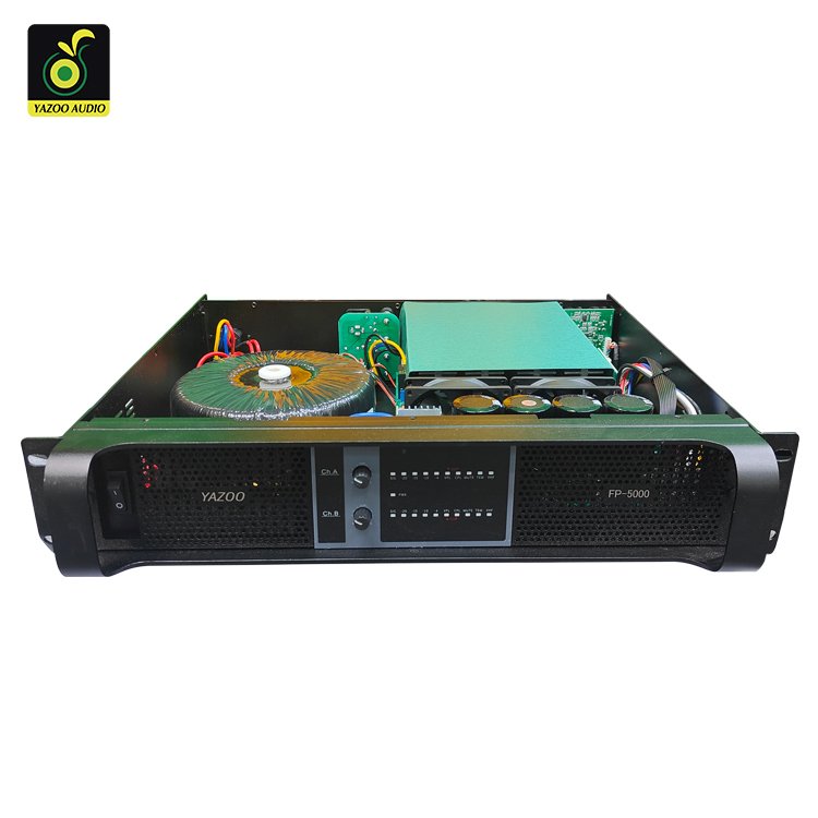 FP5000 Professional Audio Amplifier 2 x 1000W 2 Channels for Meeting Bar KTV Disco DJ Events Big Power Metal Shell