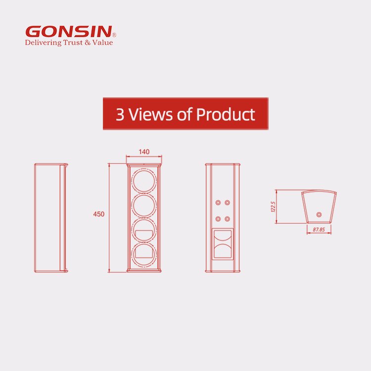PA System Speaker Professional Sound System Confer Audio Column Speakers With Power Amplifier Mixer For PA System Full Set