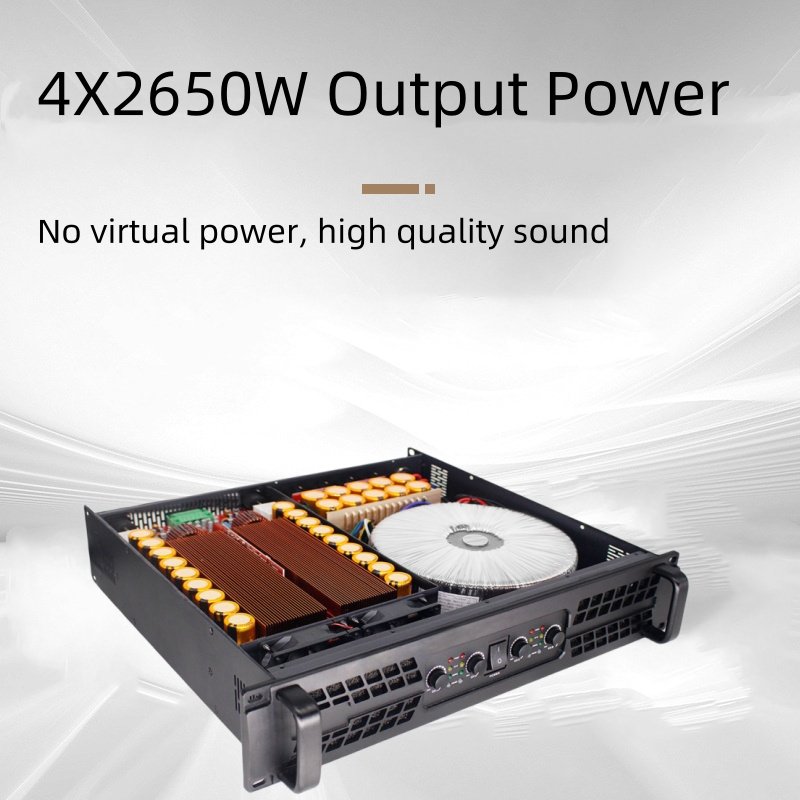 Outdoor Concert High Power Professional Four Channel 4*2650W Stage Amplifiers Speaker Power Amplifiers Module Audio DJ Amplifier