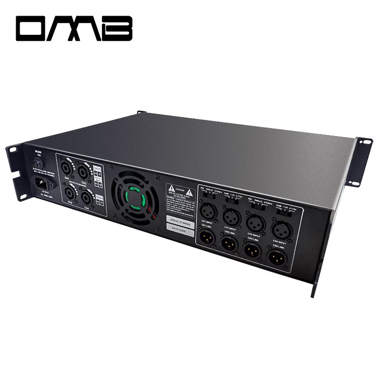 4-Channel 6000W Power Amplifier with Variable Power Supply, Green Audio Power, PFC, and Solid Aluminum Heat Sink